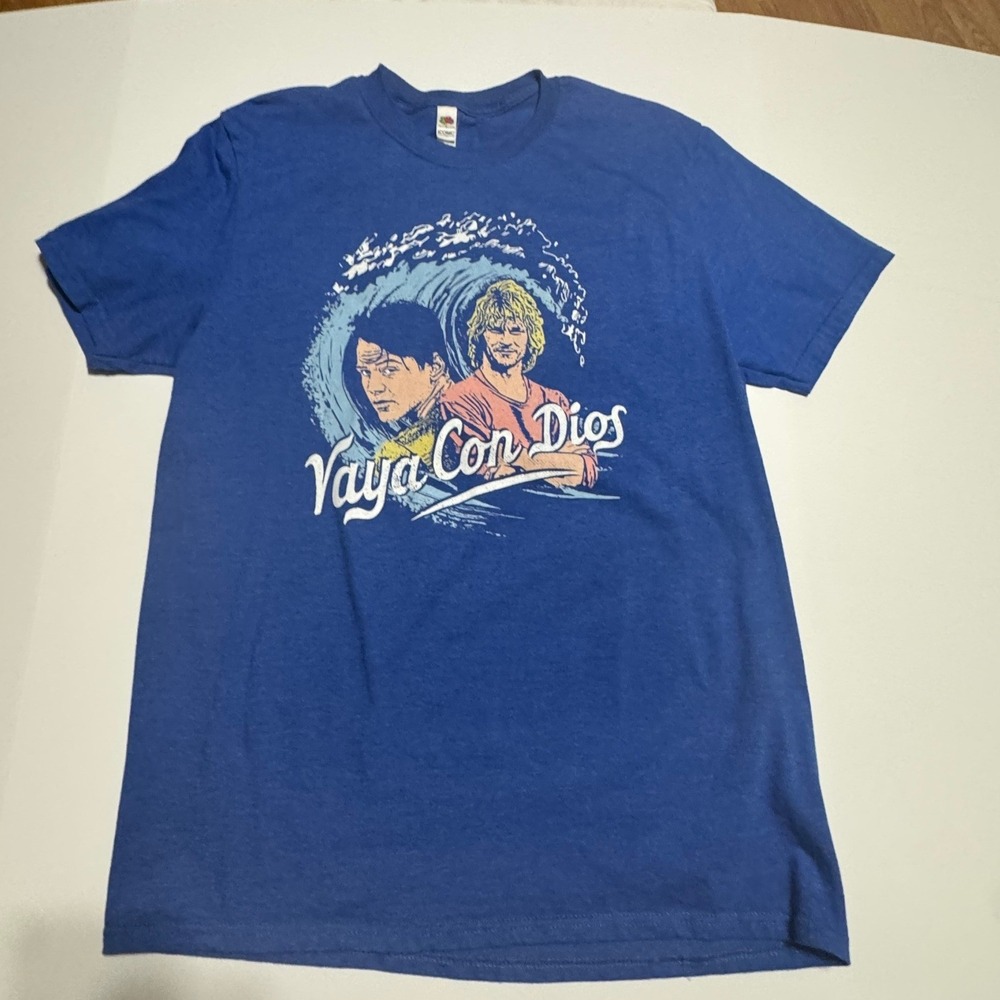 Fruit of the Loom Point Break Vaya Con Dios Graphic Tee Blue Large L